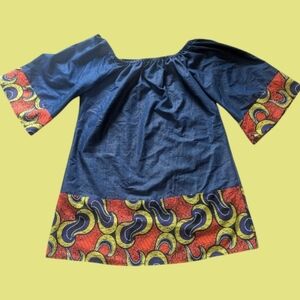 EUC Lapogee Made In India Denim Swing Top Tunic Size 3X Cotton Polyester Blend